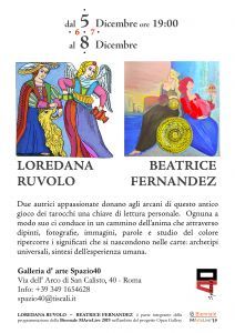 Beatrice fernandez  loredana ruvolo - bi-personale dal 5 all' 8 dicembre 2019 a spazio 40 galleria 