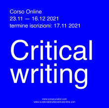 Corso online in critical writing 